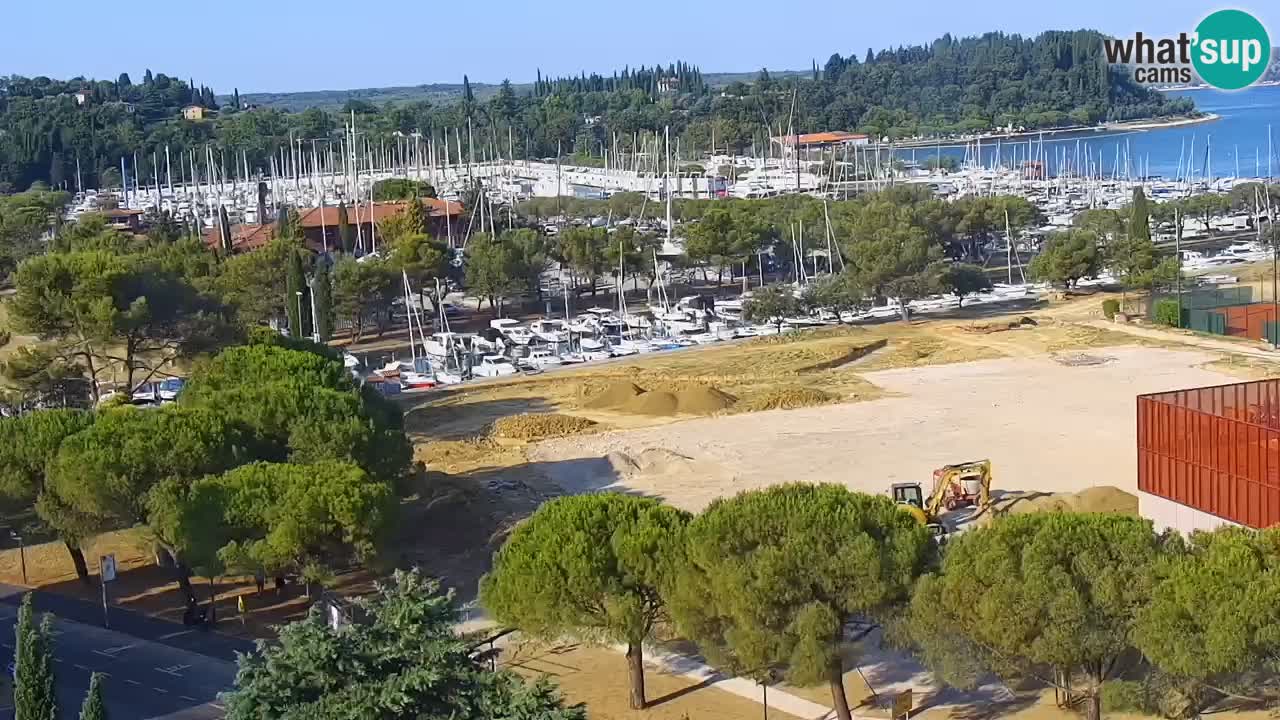 Portorose Live Webcam – vista sulla marina e i campi da tennis