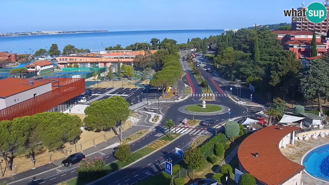 Portorose Live Webcam – vista sulla marina e i campi da tennis