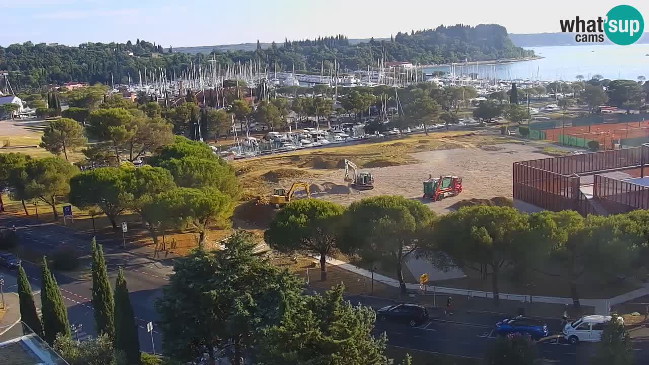 Portorose Live Webcam – vista sulla marina e i campi da tennis