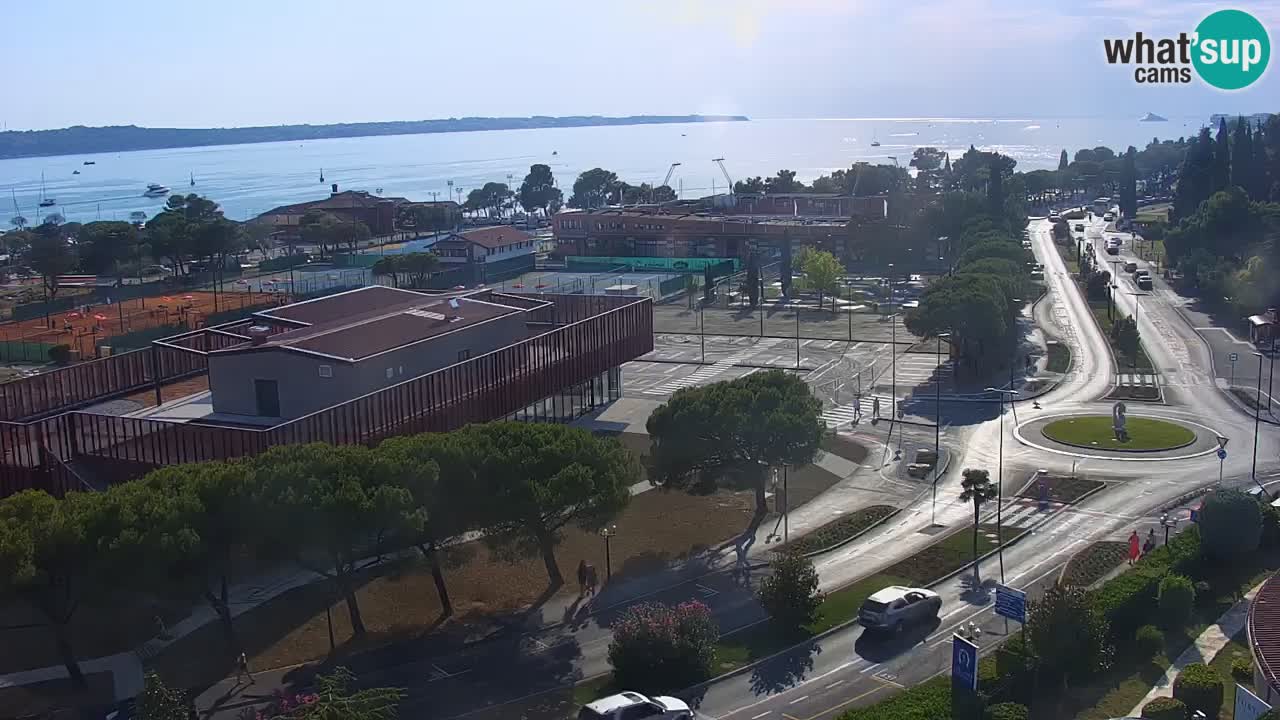 Portorož Live Webcam – view of the marina and tennis courts