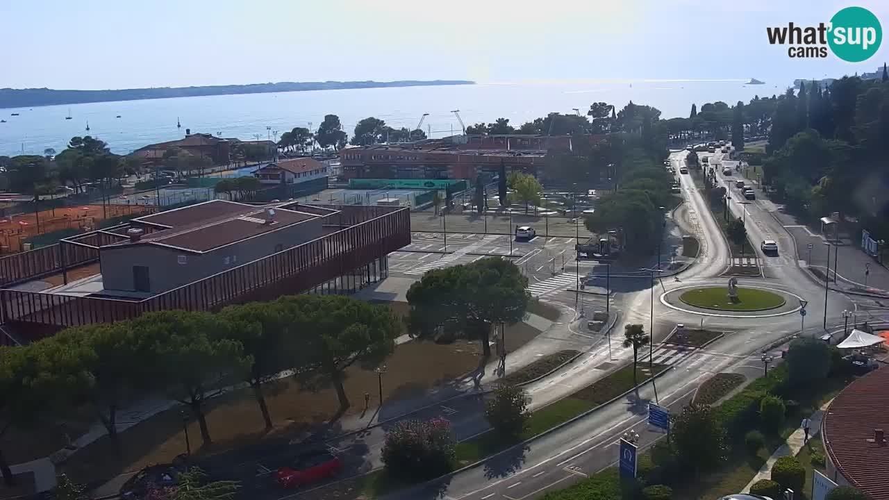 Portorož spletna kamera – pogled na marino in teniška igrišča