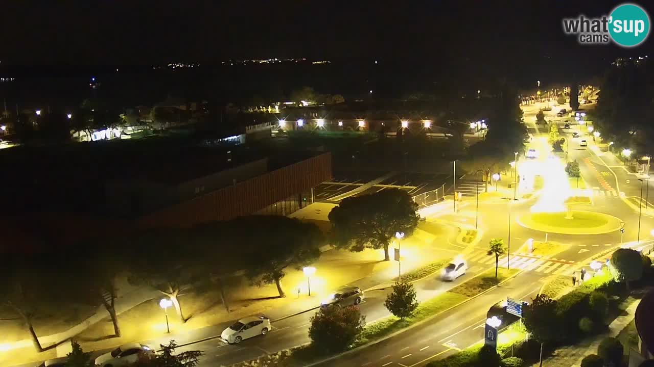Portorož Live Webcam – vue sur la marina et les courts de tennis