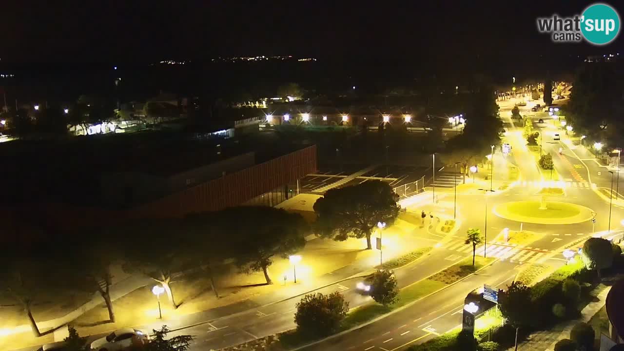 Portorož Webcam – Blick auf den Yachthafen und die Tennisplätze