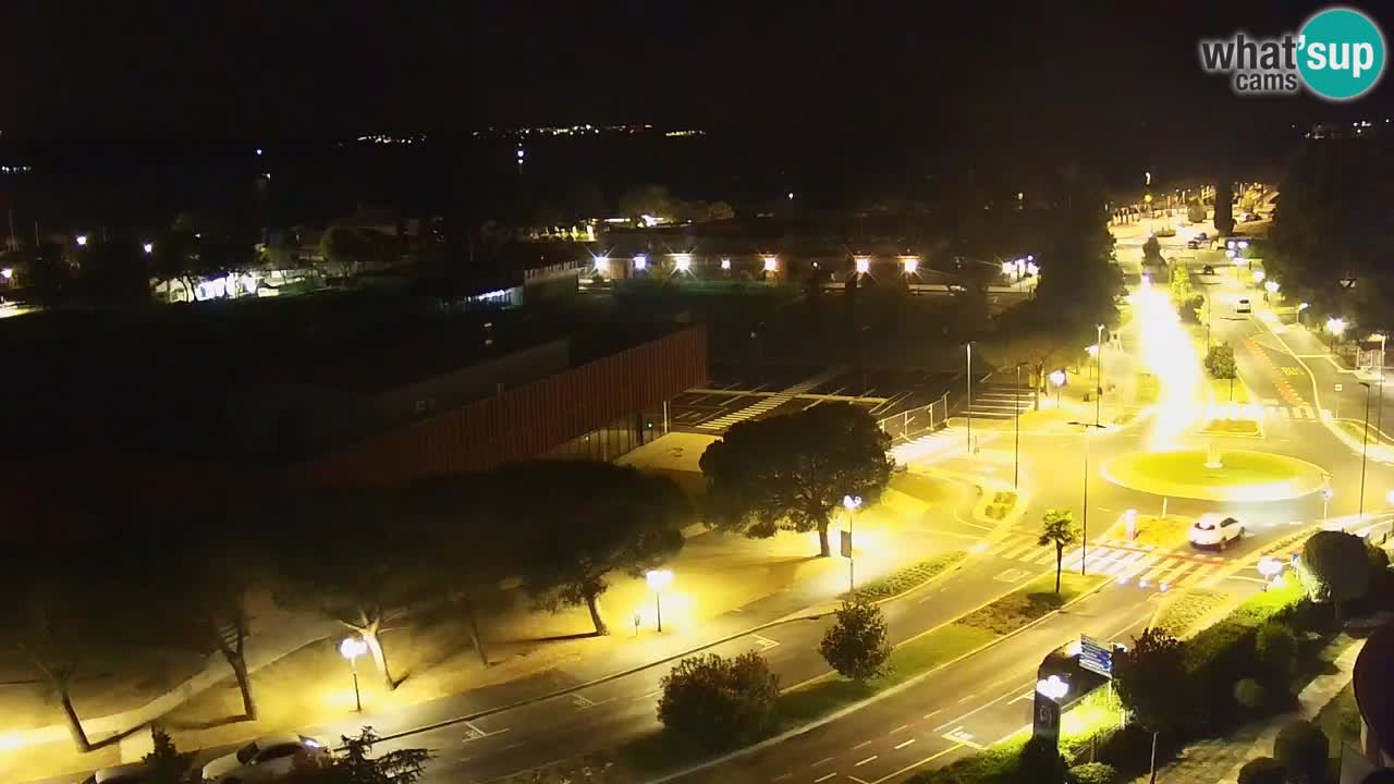Portorož spletna kamera – pogled na marino in teniška igrišča