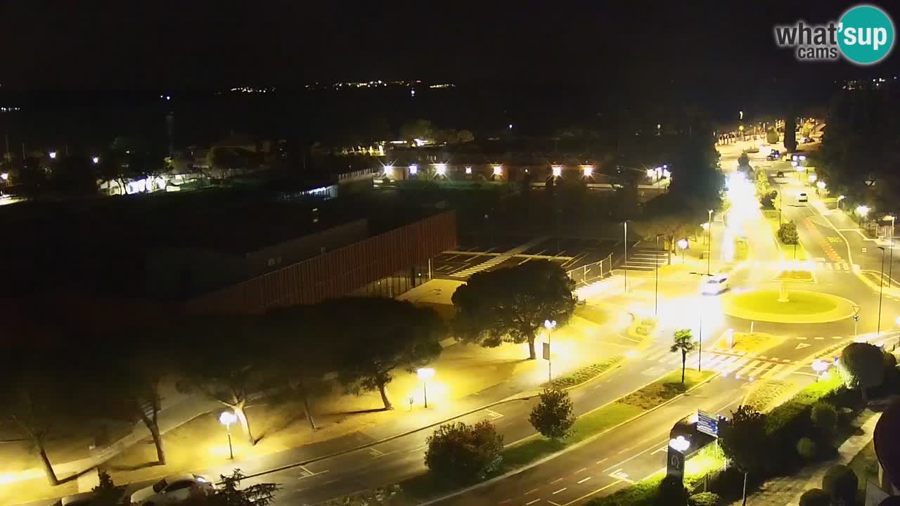Portorož Webcam – Blick auf den Yachthafen und die Tennisplätze
