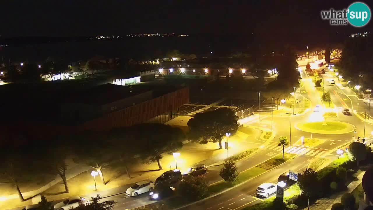 Portorož web kamera – pogled na marinu i teniške terene