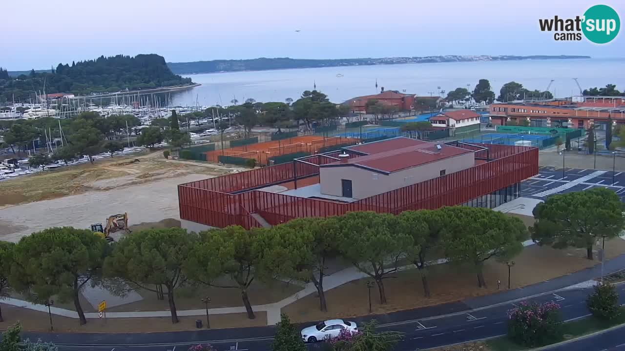Portorose Live Webcam – vista sulla marina e i campi da tennis
