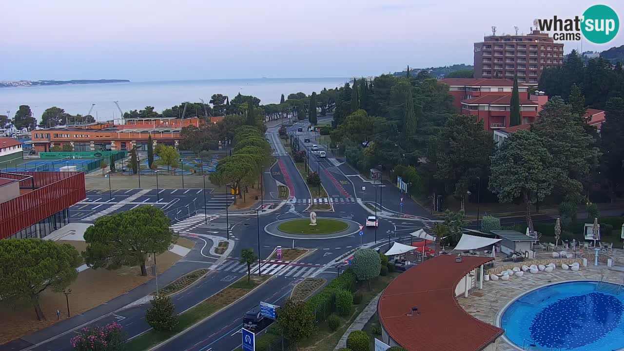 Portorose Live Webcam – vista sulla marina e i campi da tennis