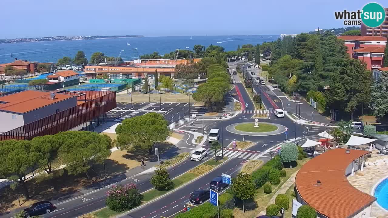 Portorose Live Webcam – vista sulla marina e i campi da tennis