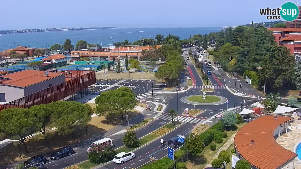 Portorose Live Webcam – vista sulla marina e i campi da tennis