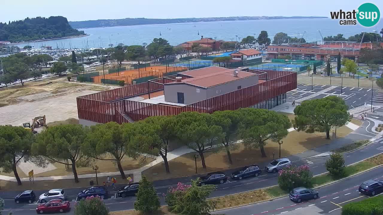 Portorose Live Webcam – vista sulla marina e i campi da tennis