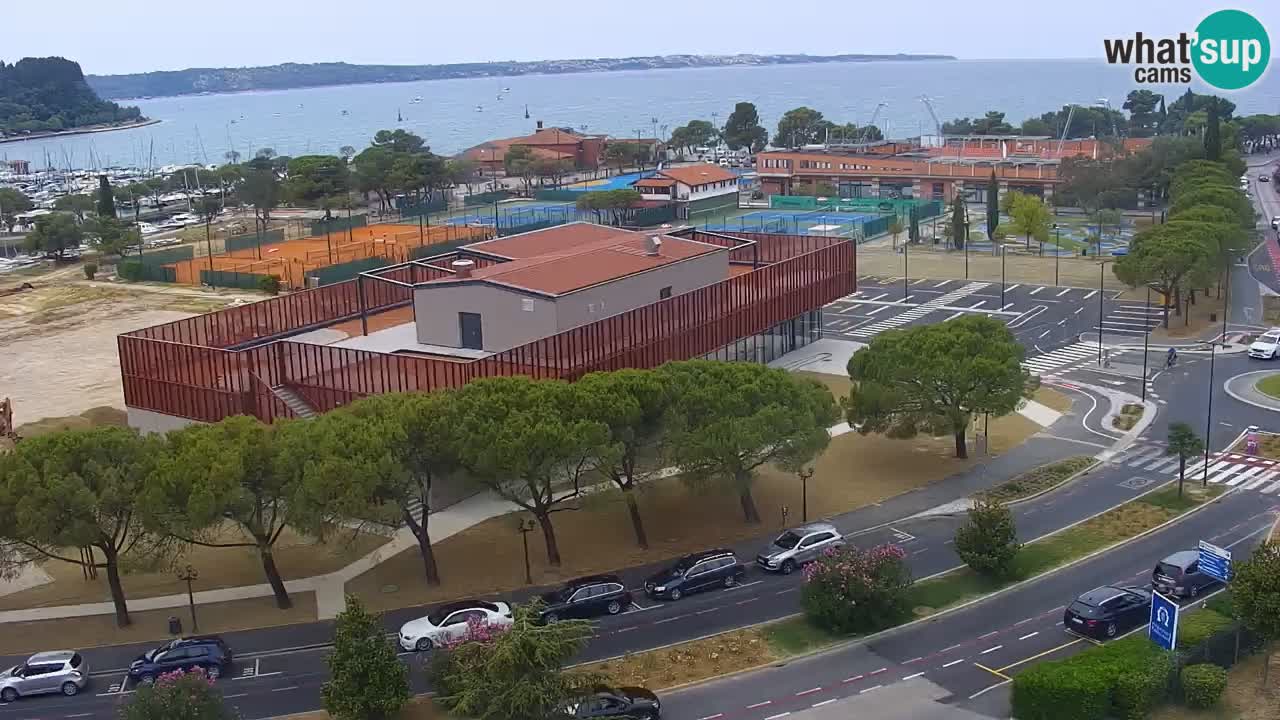 Portorose Live Webcam – vista sulla marina e i campi da tennis