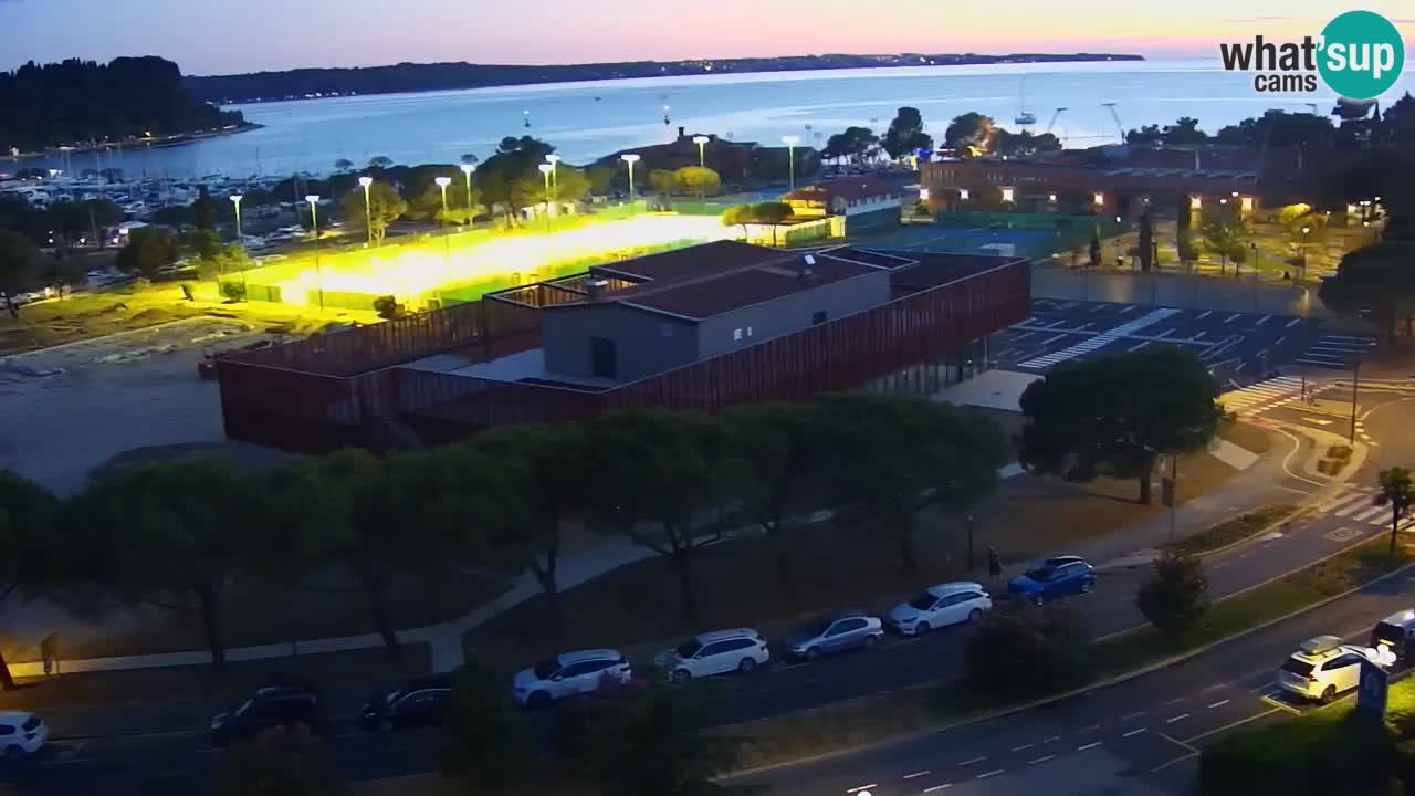 Portorož Live Webcam – view of the marina and tennis courts