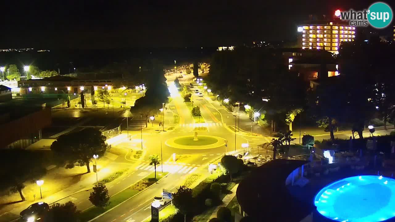 Portorož web kamera – pogled na marinu i teniške terene