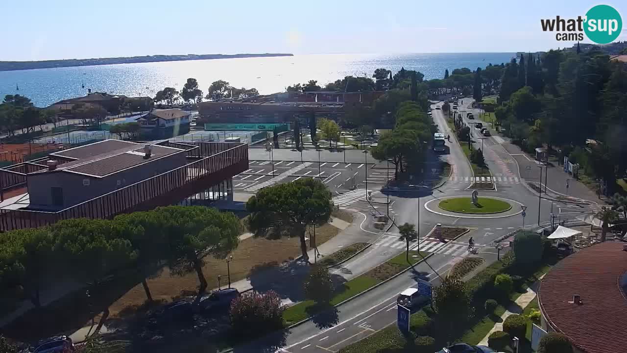 Portorož spletna kamera – pogled na marino in teniška igrišča