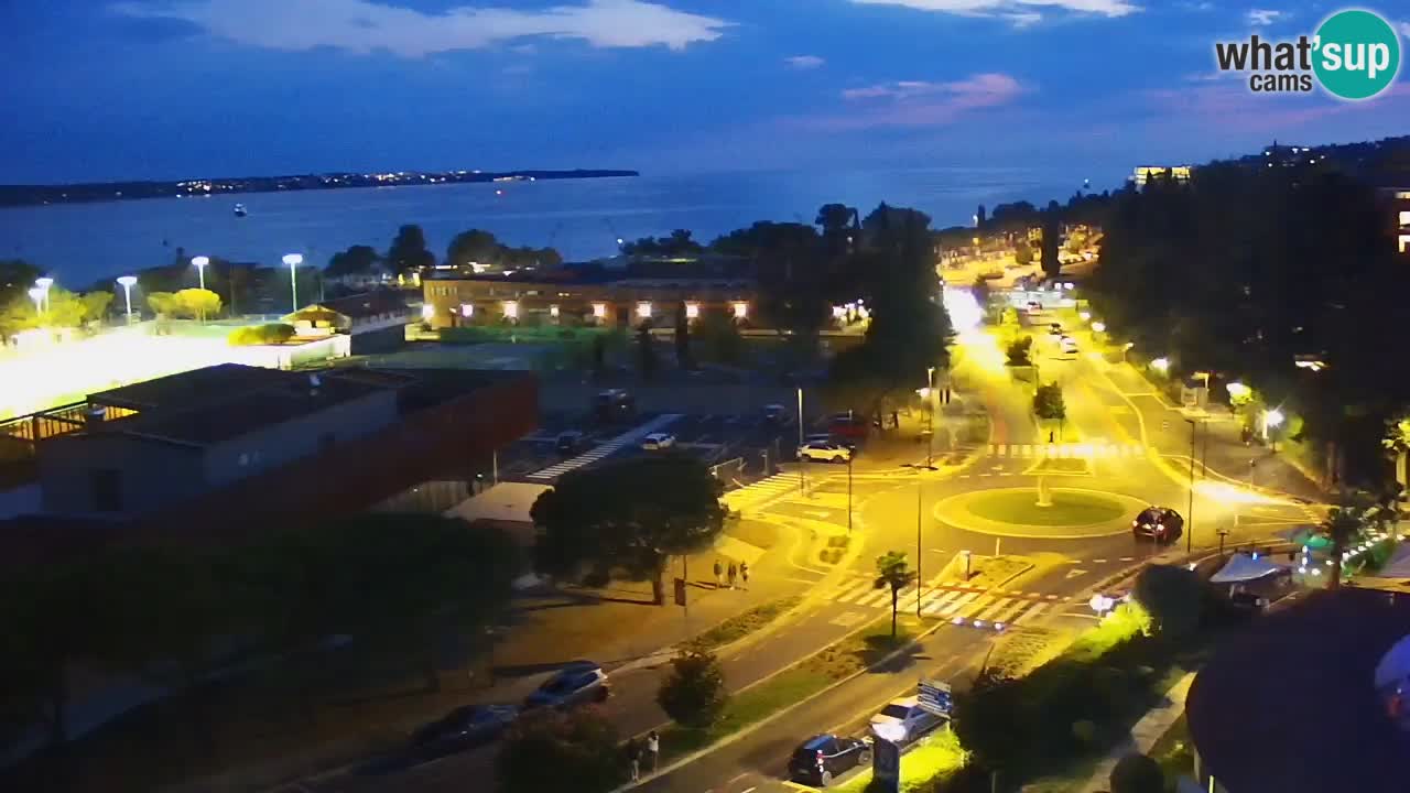 Portorož spletna kamera – pogled na marino in teniška igrišča