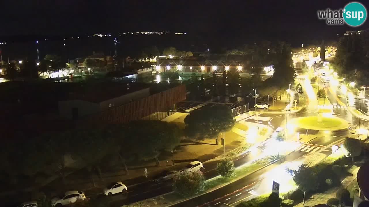 Portorož web kamera – pogled na marinu i teniške terene