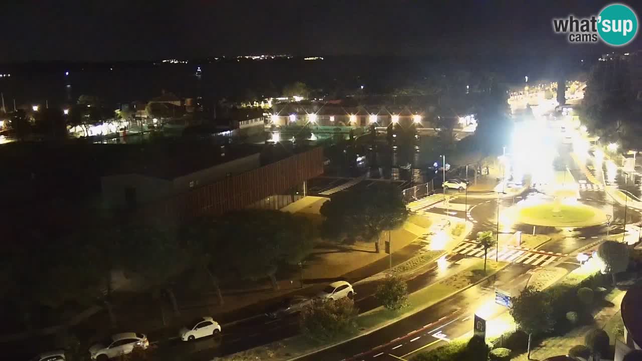Portorož spletna kamera – pogled na marino in teniška igrišča