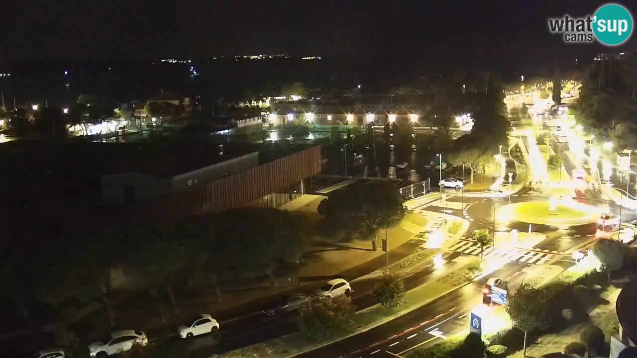 Portorož web kamera – pogled na marinu i teniške terene
