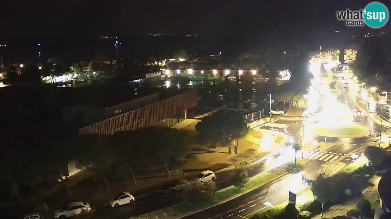 Portorož web kamera – pogled na marinu i teniške terene