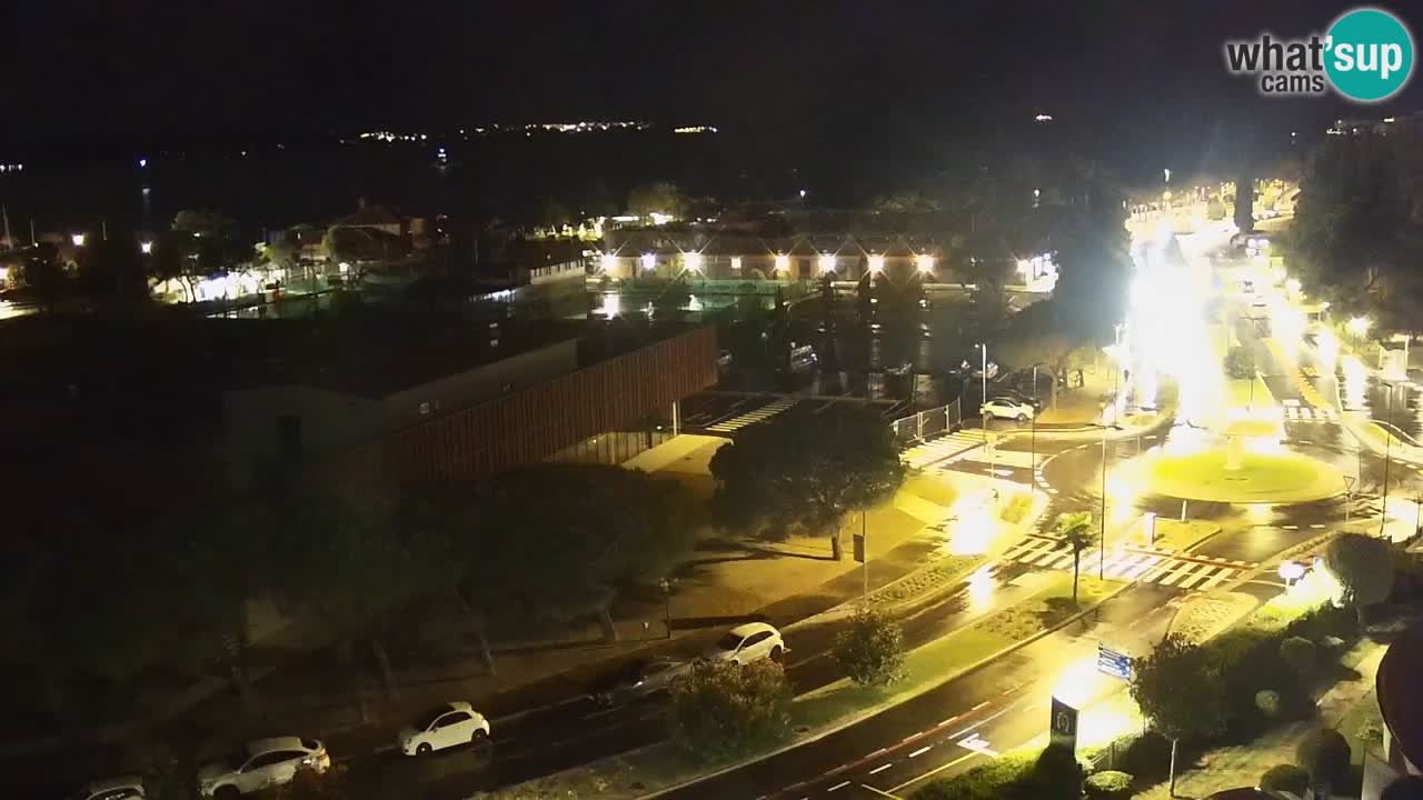 Portorož Webcam – Blick auf den Yachthafen und die Tennisplätze