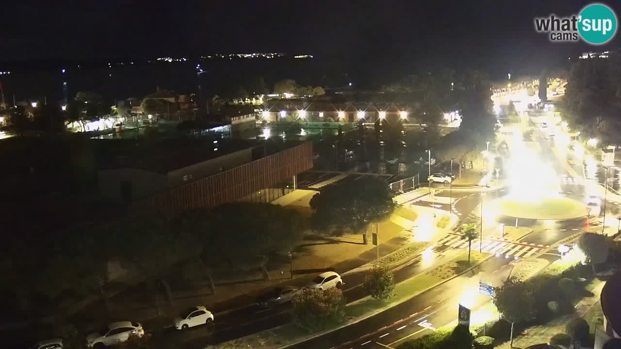 Portorož Webcam – Blick auf den Yachthafen und die Tennisplätze