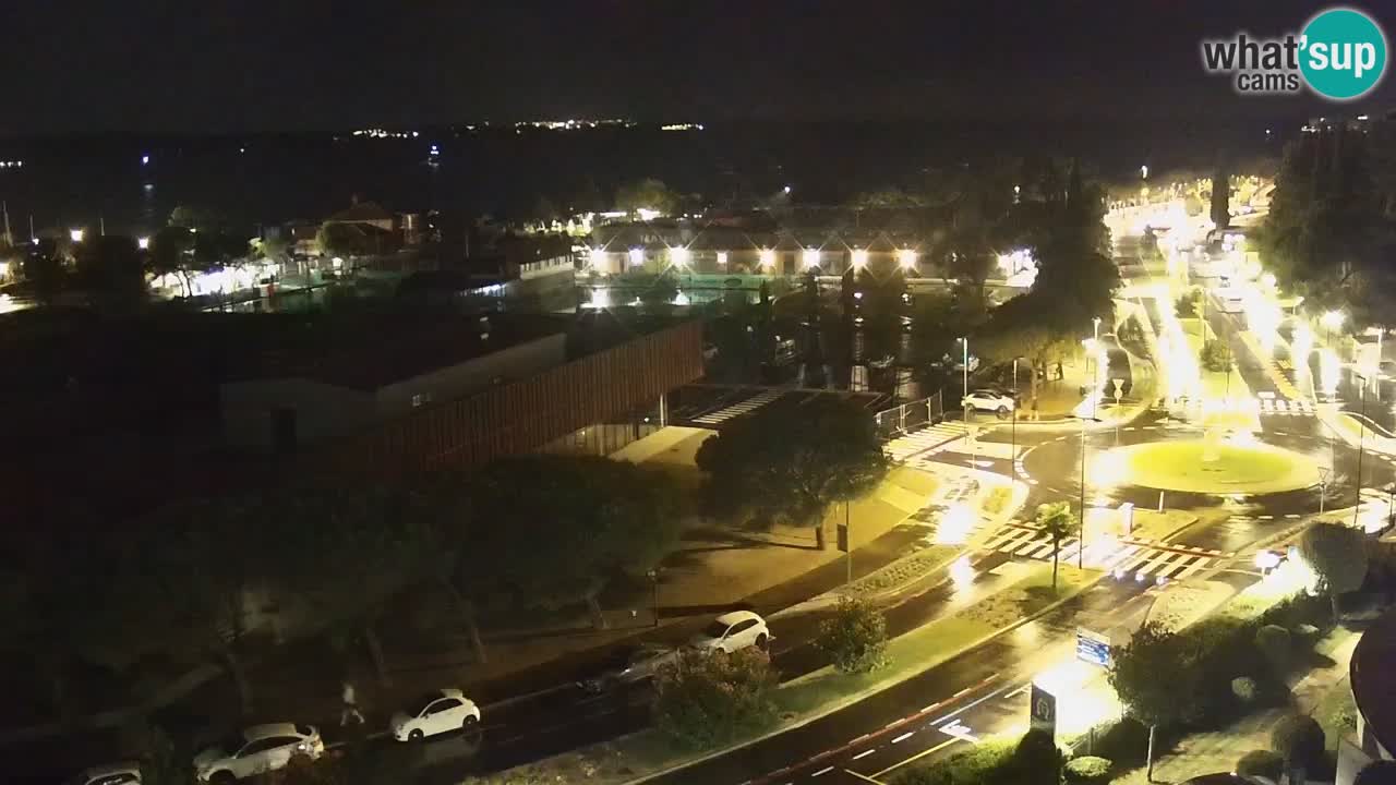 Portorož camera en vivo – vista del puerto deportivo y las canchas de tenis