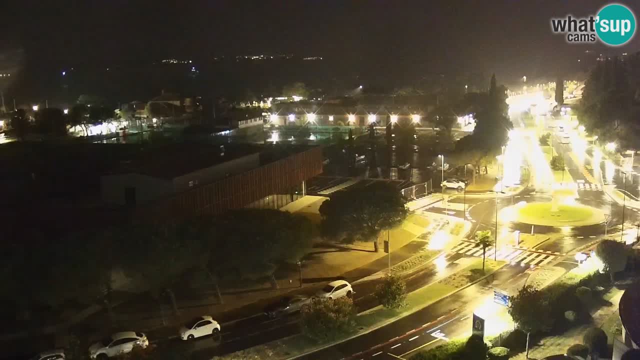 Portorož Webcam – Blick auf den Yachthafen und die Tennisplätze