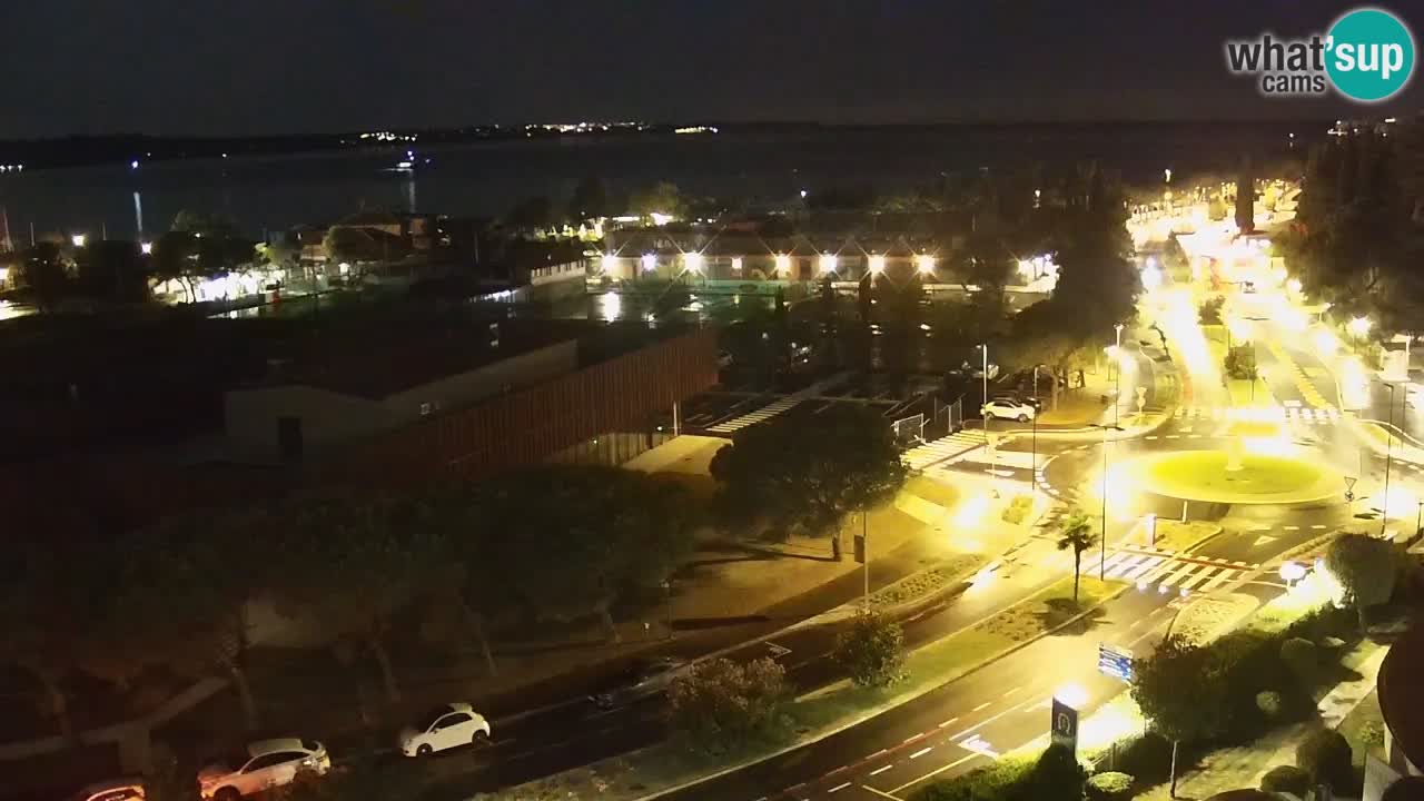 Portorož Live Webcam – view of the marina and tennis courts