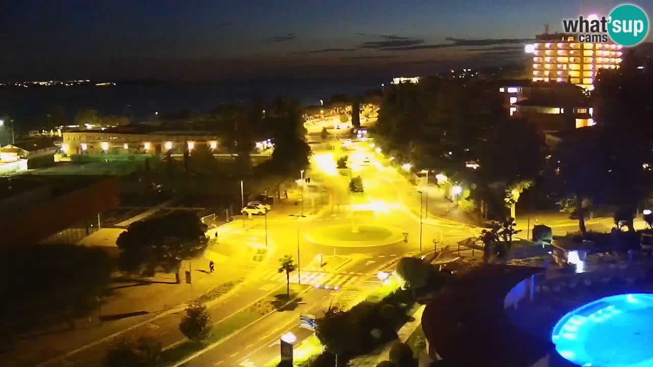 Portorož Live Webcam – view of the marina and tennis courts