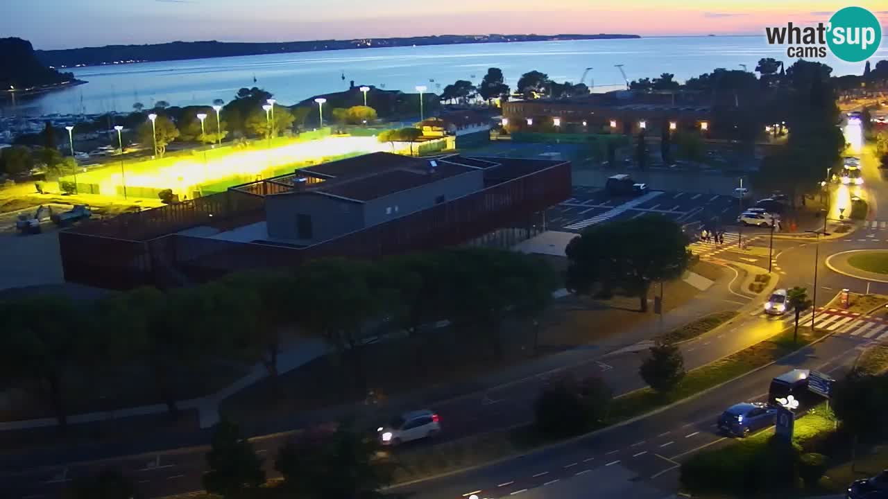 Portorož Live Webcam – view of the marina and tennis courts