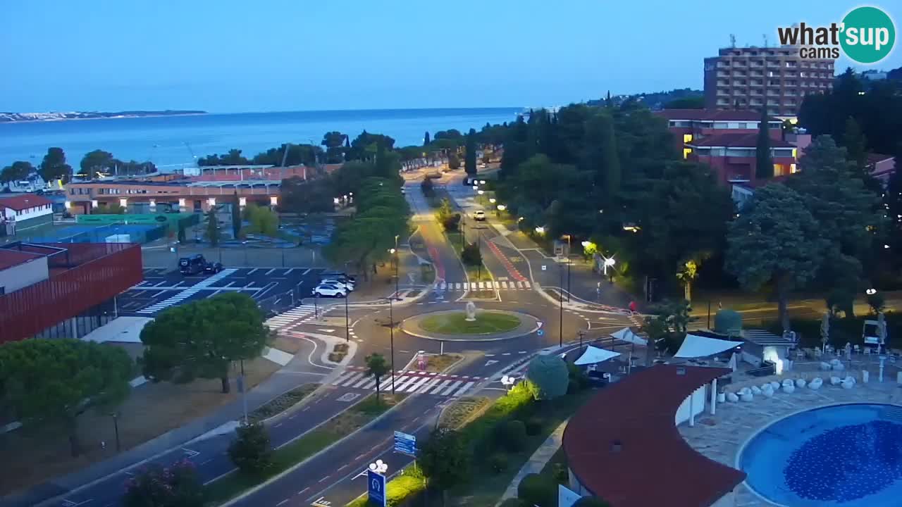 Portorož spletna kamera – pogled na marino in teniška igrišča