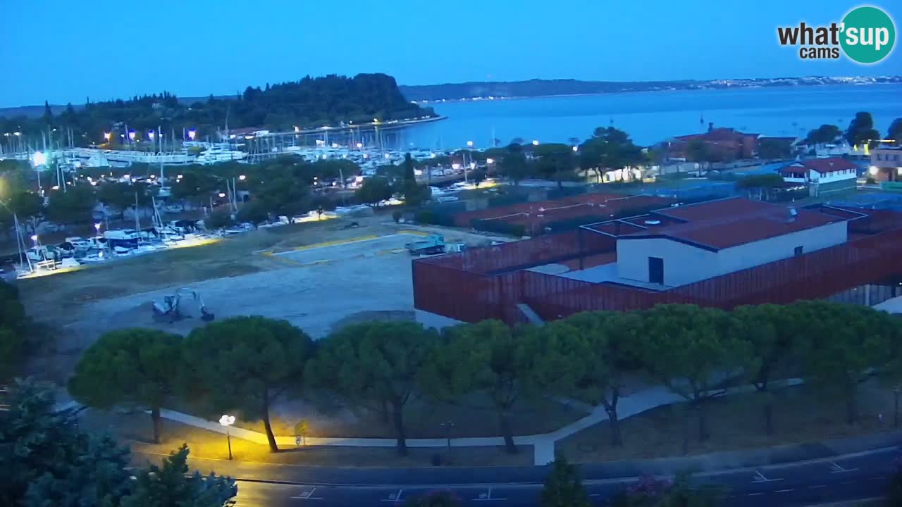 Portorose Live Webcam – vista sulla marina e i campi da tennis