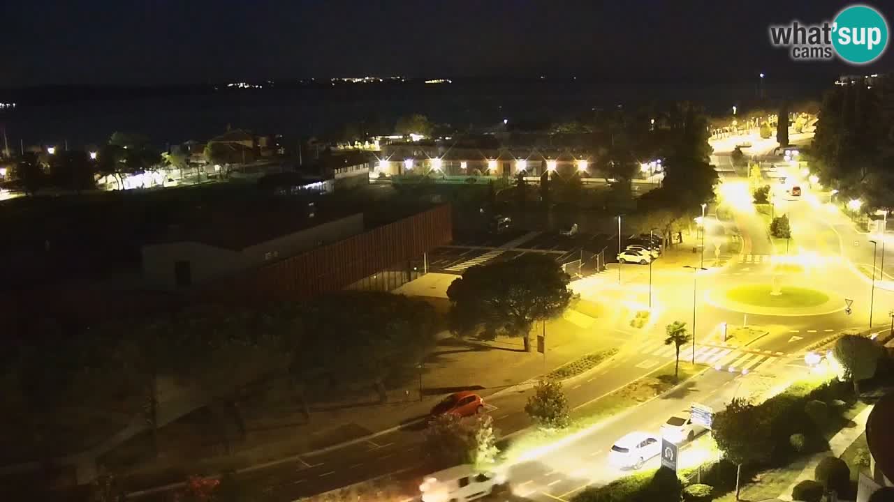 Portorož web kamera – pogled na marinu i teniške terene