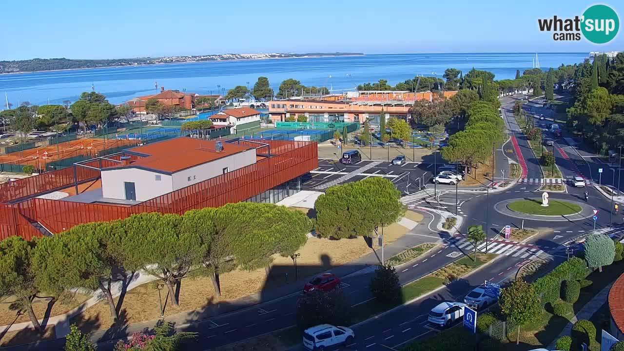 Portorož Live Webcam – view of the marina and tennis courts