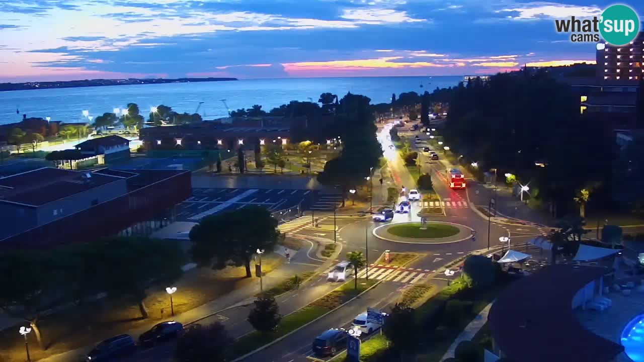 Portorož Live Webcam – view of the marina and tennis courts