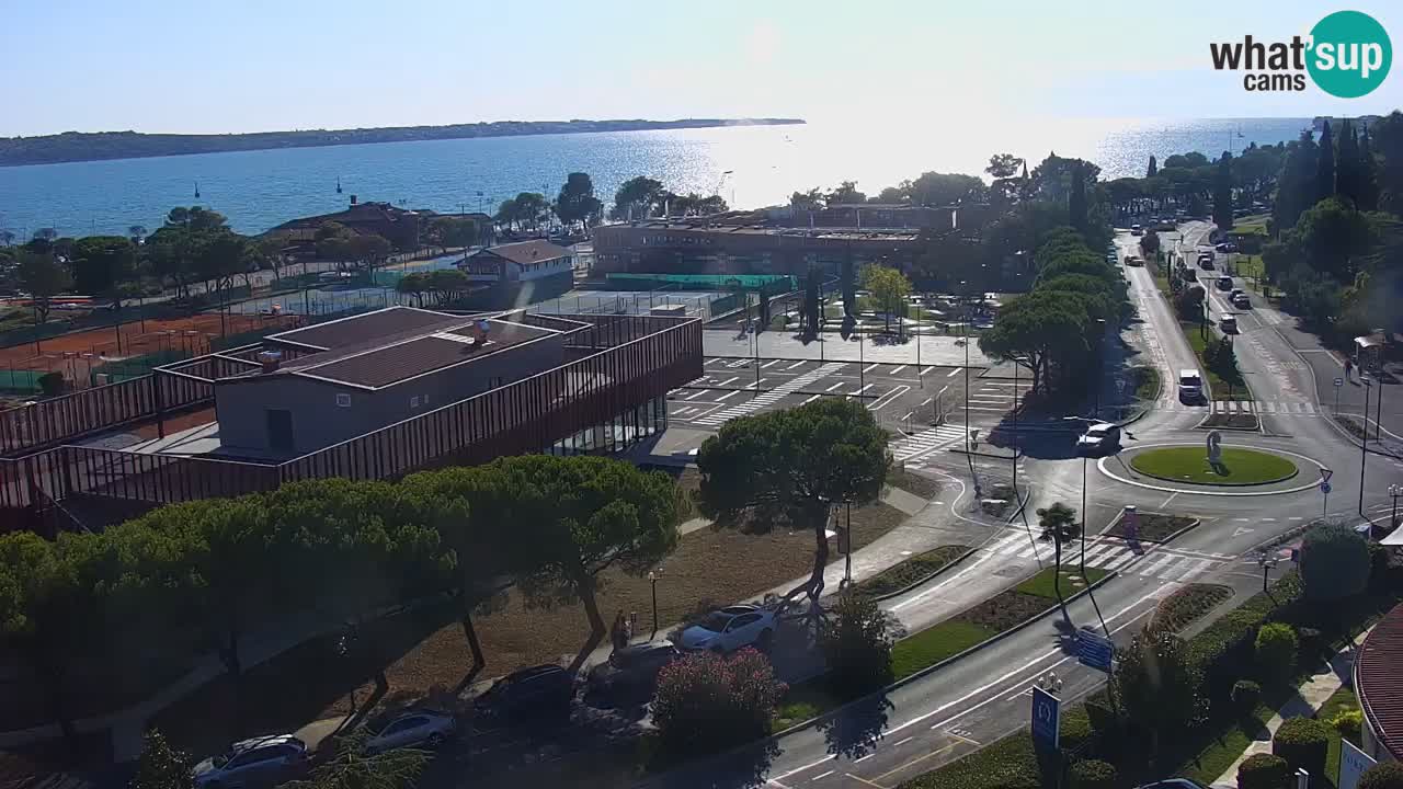 Portorož Live Webcam – view of the marina and tennis courts