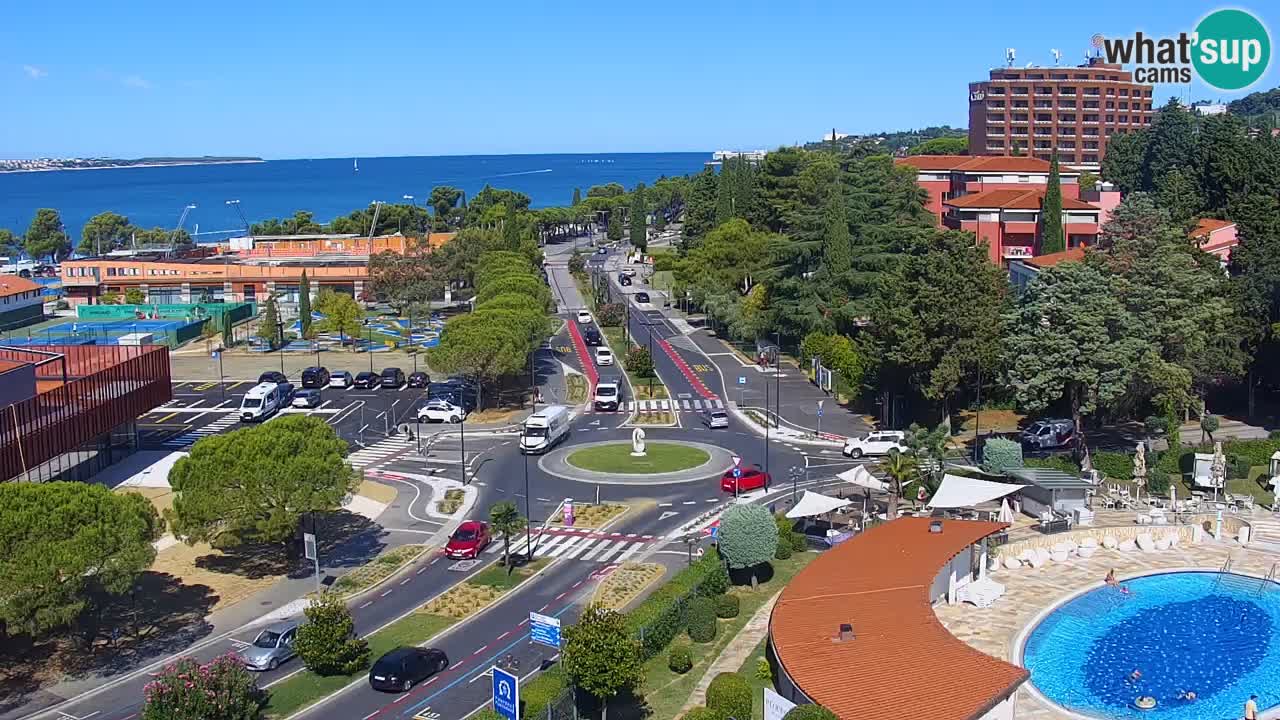 Portorož Live Webcam – view of the marina and tennis courts