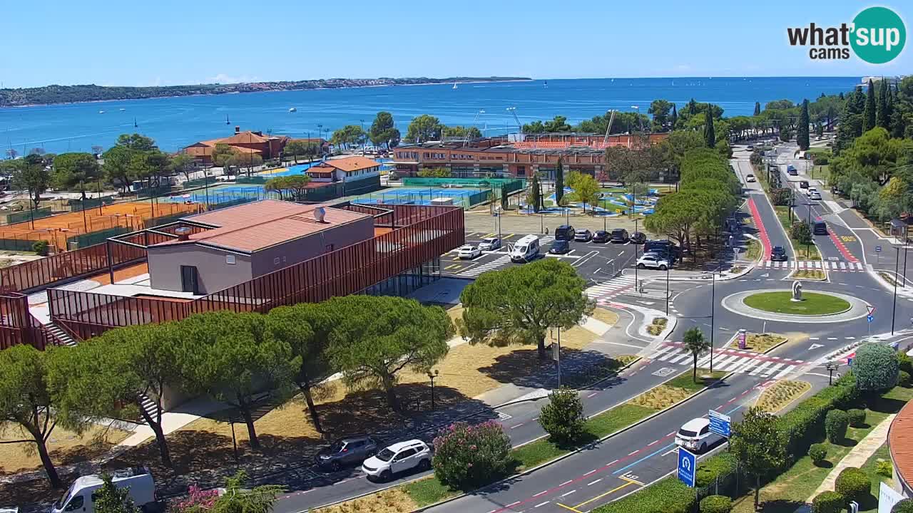 Portorose Live Webcam – vista sulla marina e i campi da tennis