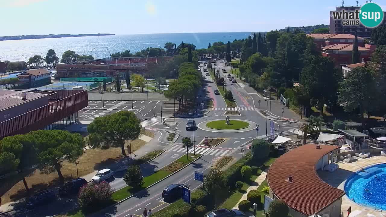 Portorož camera en vivo – vista del puerto deportivo y las canchas de tenis
