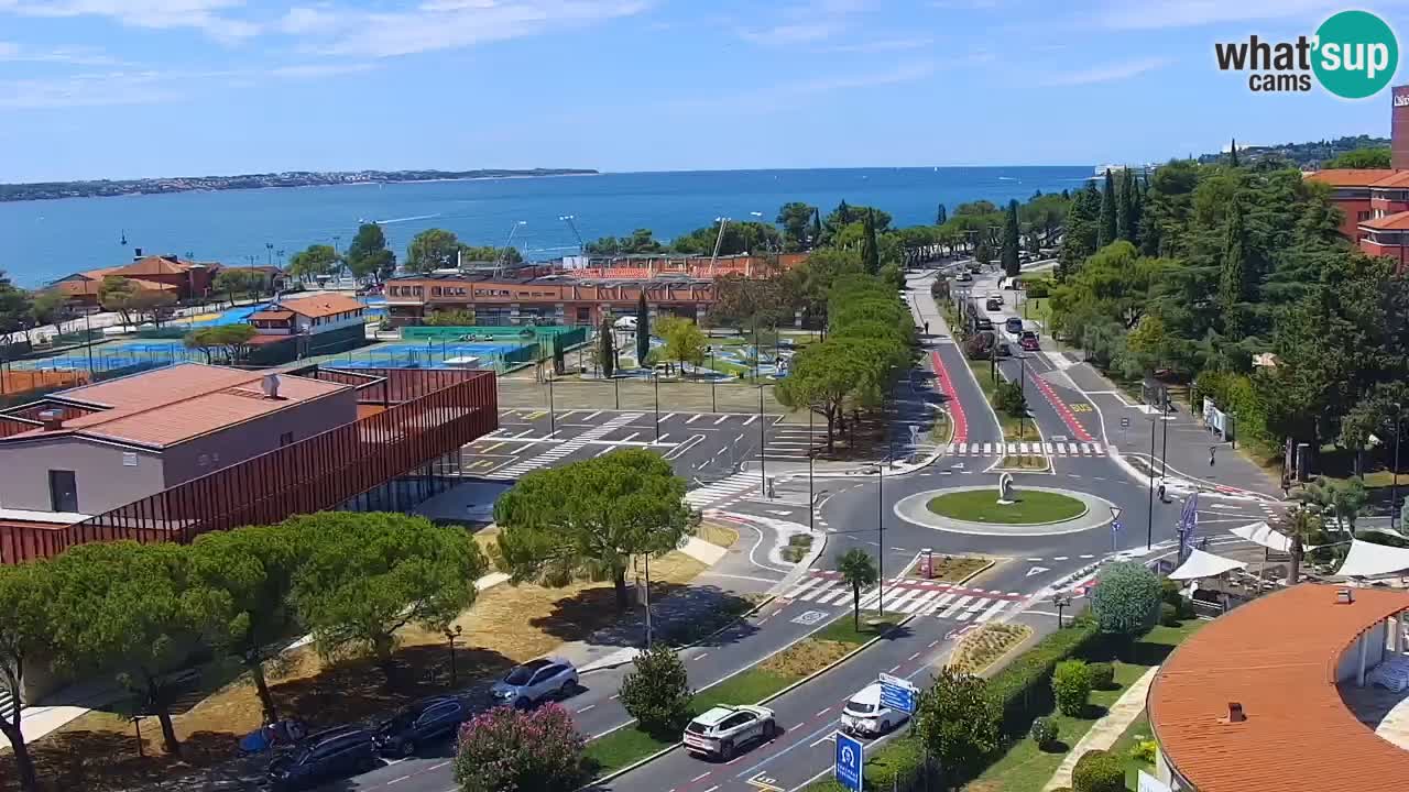 Portorose Live Webcam – vista sulla marina e i campi da tennis