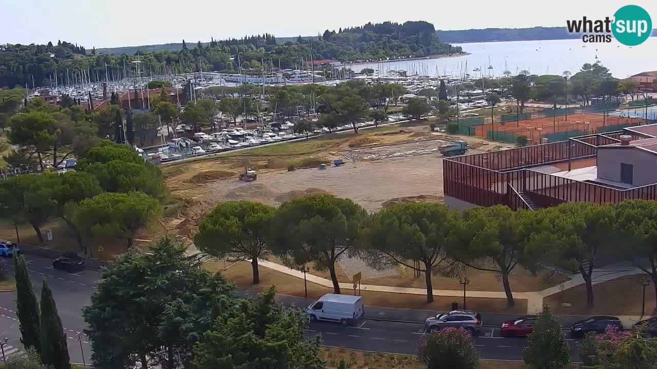 Portorož Live Webcam – view of the marina and tennis courts