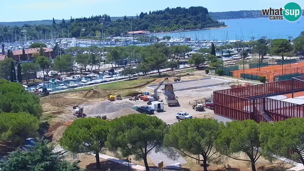 Portorose Live Webcam – vista sulla marina e i campi da tennis