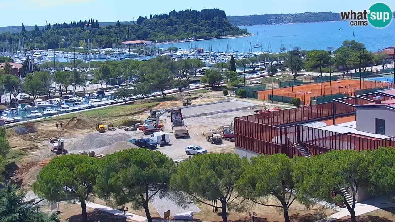 Portorož spletna kamera – pogled na marino in teniška igrišča