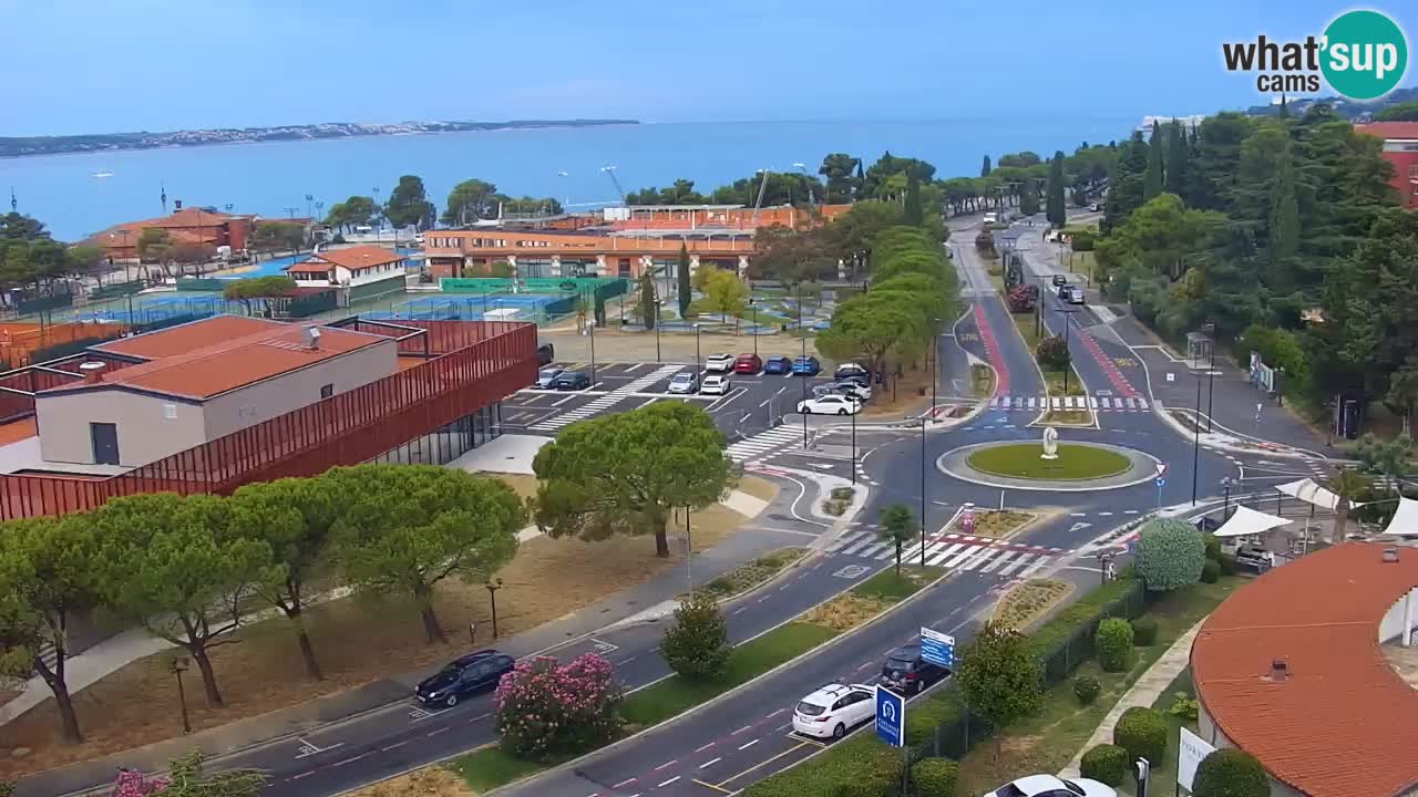 Portorose Live Webcam – vista sulla marina e i campi da tennis