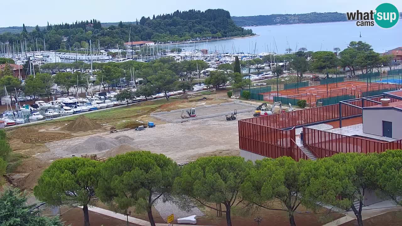 Portorož Live Webcam – view of the marina and tennis courts