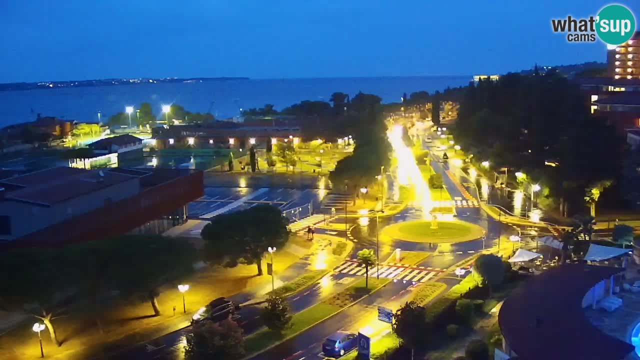 Portorož Live Webcam – view of the marina and tennis courts