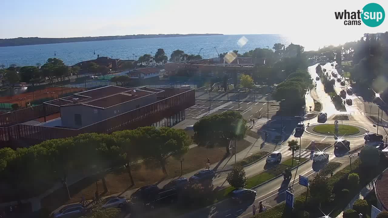 Portorož spletna kamera – pogled na marino in teniška igrišča