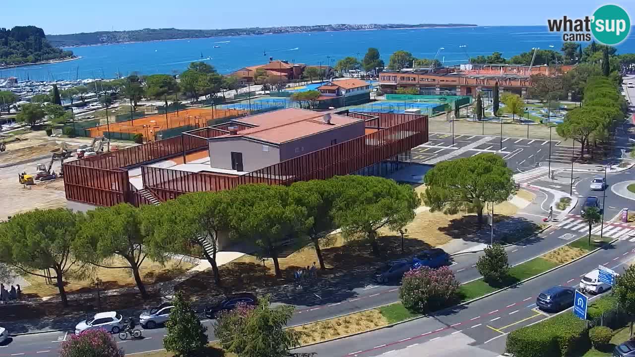 Portorož spletna kamera – pogled na marino in teniška igrišča