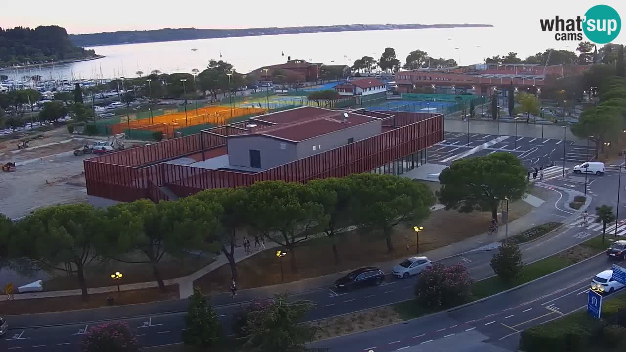 Portorož Live Webcam – view of the marina and tennis courts